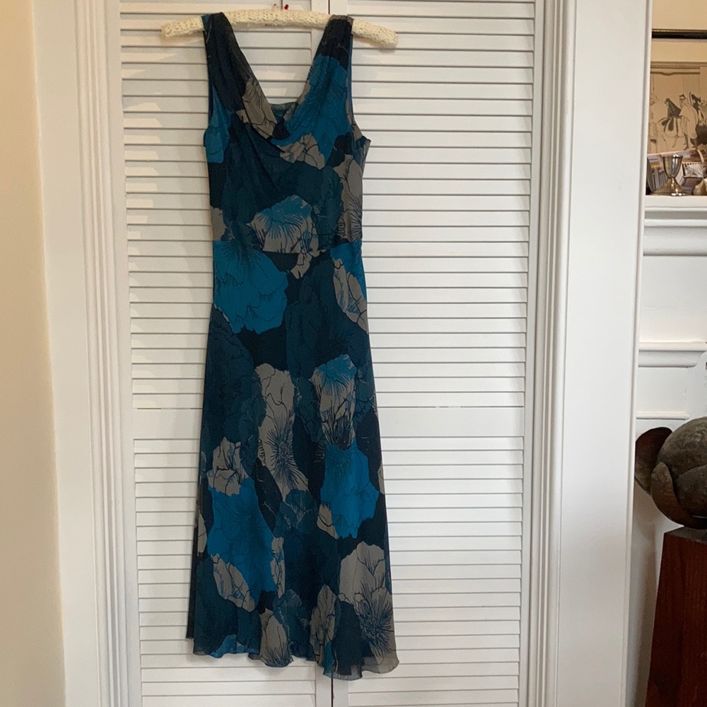 Silk chiffon dress midi - worn twice